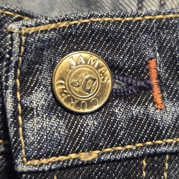 James Cured By Seun Dry Aged Denim Womens Low Rise Dark Wash Flare Jeans Size 25 - Picture 5 of 9